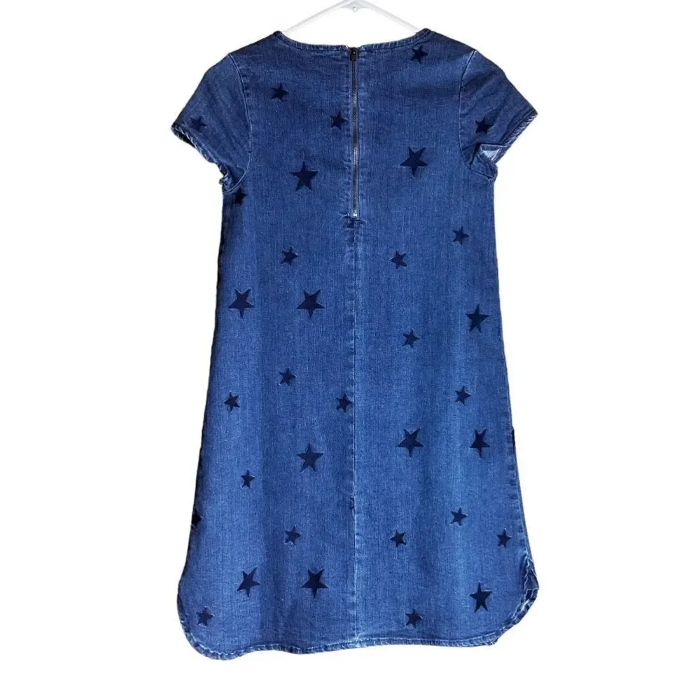 Johnnie‎ B Boden Denim Star Dress Girls Size 13 / 14 Years ▫️